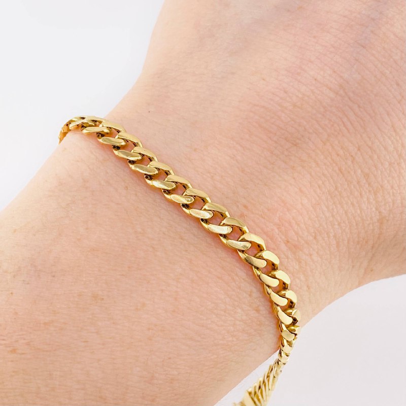 Cuban Links Bracelet 6.7gr / 7 in / 5.15mm 18K Yellow Gold +1 *