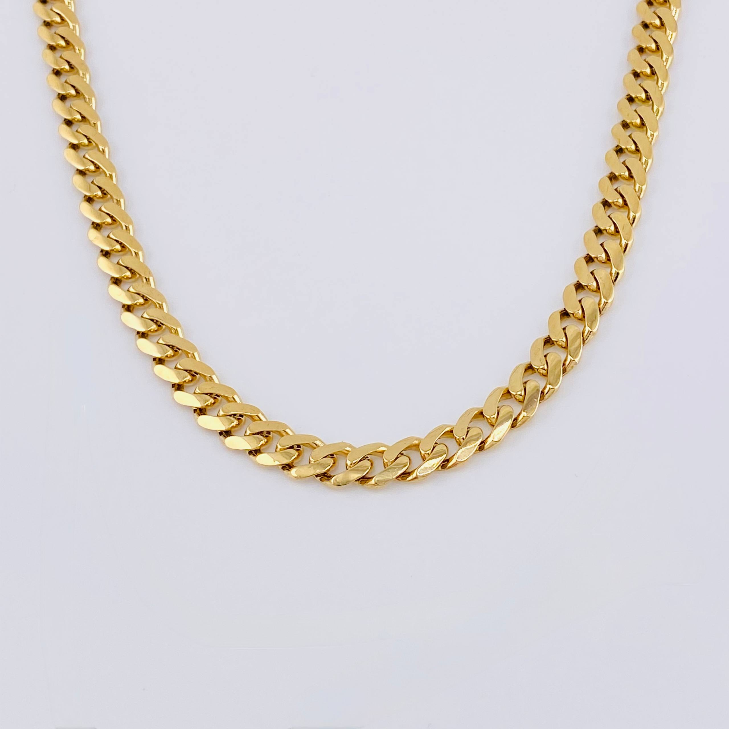 Cuban Links 31.3gr / 23 1/2 in / 6.8mm 18K Yellow Gold +1 *
