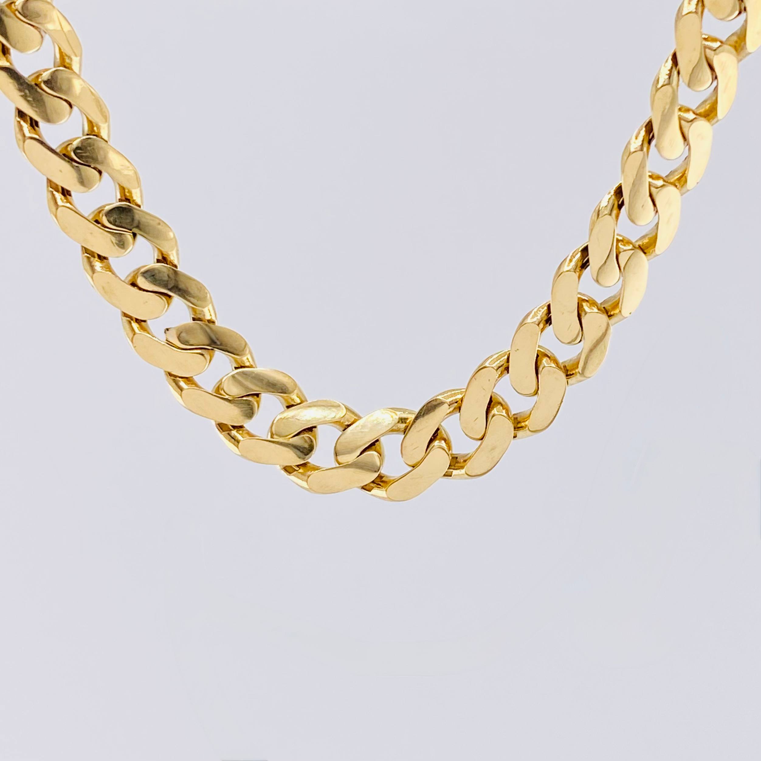 Cuban Links 34.55gr / 23 1/2 in / 8mm 18K Yellow Gold +1 ©