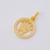 Dije Corona Circular 1.2gr / 1 in / Oro Amarillo 18K ©