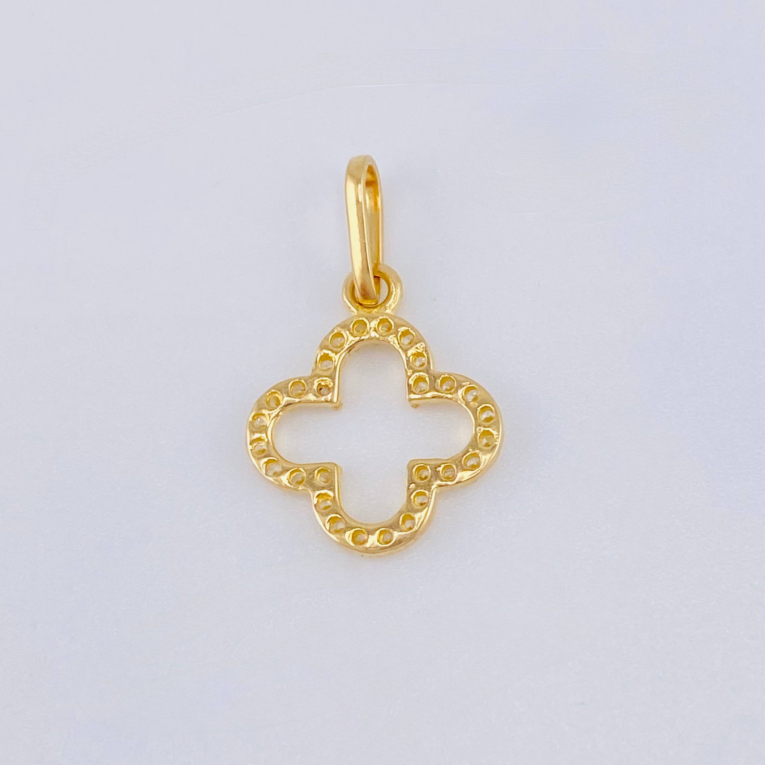 Dije Cruz Suiza 0.6gr / 1 in / Oro Amarillo 18K *