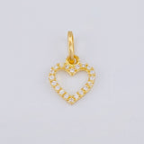 Heart Silhouette Pendant 0.45gr / 3/4 in / 18K Yellow Gold *