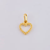 Dije Silueta Corazón 0.45 g / 3/4 in Oro Amarillo 18K