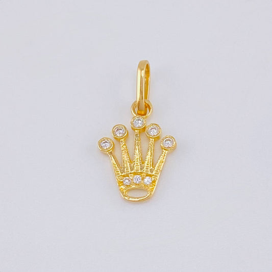 Dije Corona 0.7gr / 3/4 in / Oro Amarillo 18K ©