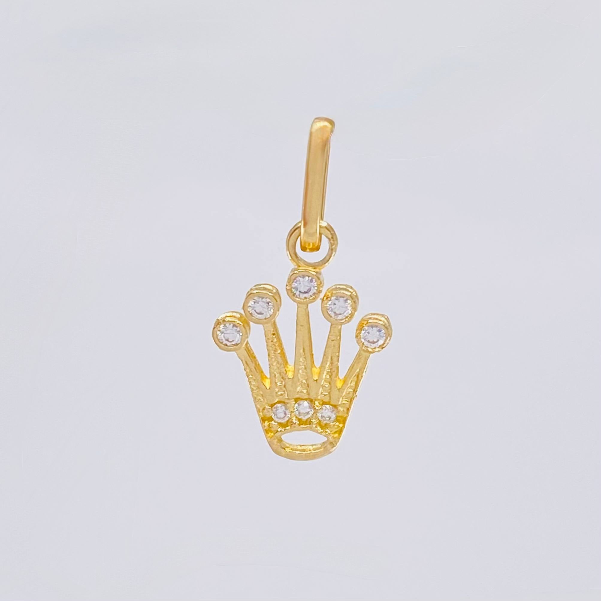 Dije Corona 0.7gr / 3/4 in / Oro Amarillo 18K ©