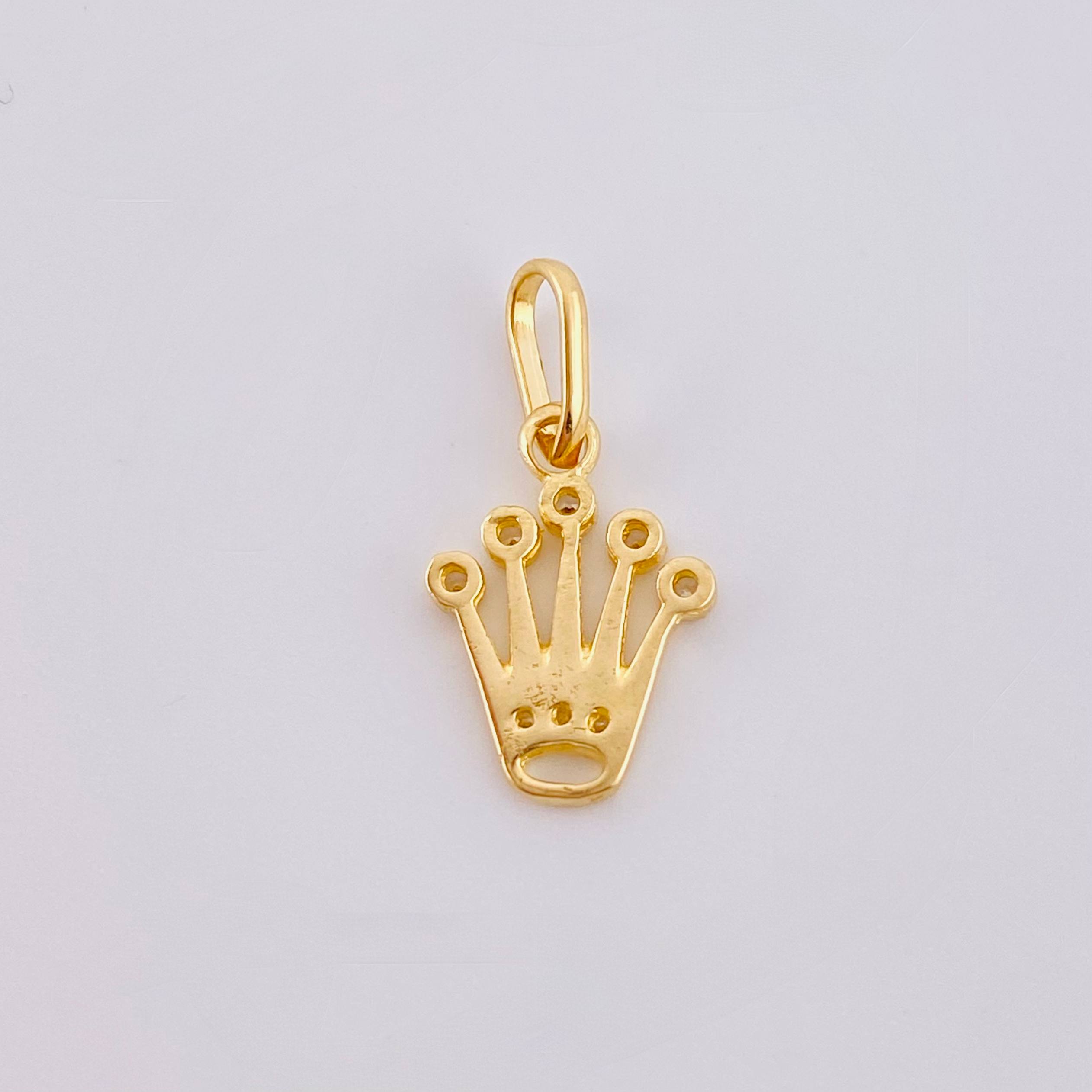 Dije Corona 0.7gr / 3/4 in / Oro Amarillo 18K *