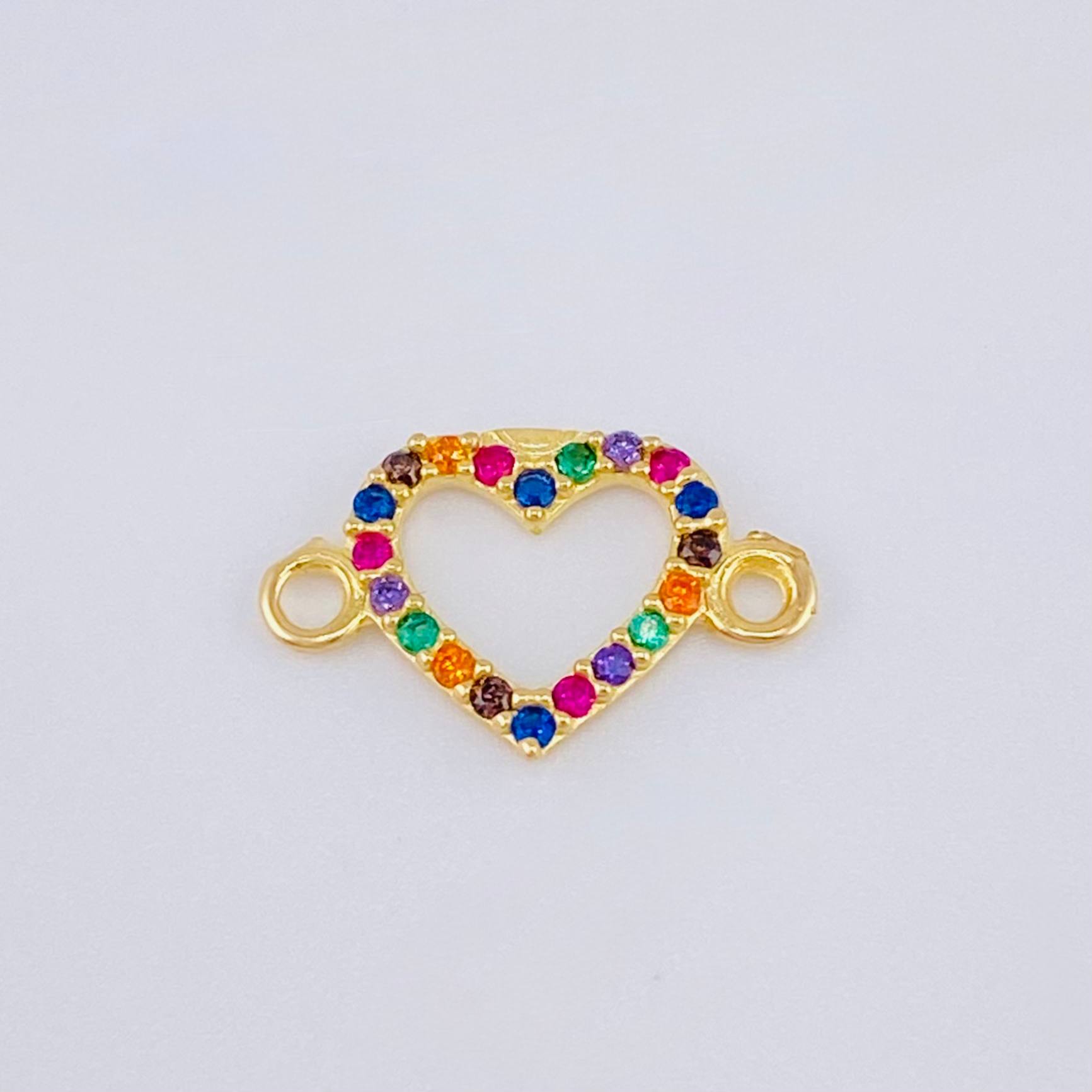 Charm Heart Silhouette 0.45gr / 1/2 in / 18K Yellow Gold *