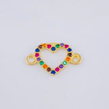 Charm Heart Silhouette 0.45gr / 1/2 in / 18K Yellow Gold *