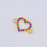 Charm Heart Silhouette 0.45gr / 1/2 in / 18K Yellow Gold *