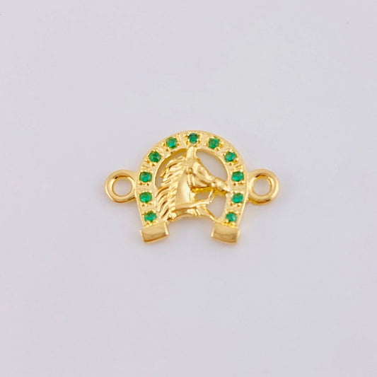 Herraje Herradura Cabeza De Caballo 0.95 g / 3/4 in Oro Amarillo 18K