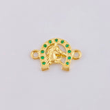 Herraje Herradura Cabeza De Caballo 0.95 g / 3/4 in Oro Amarillo 18K