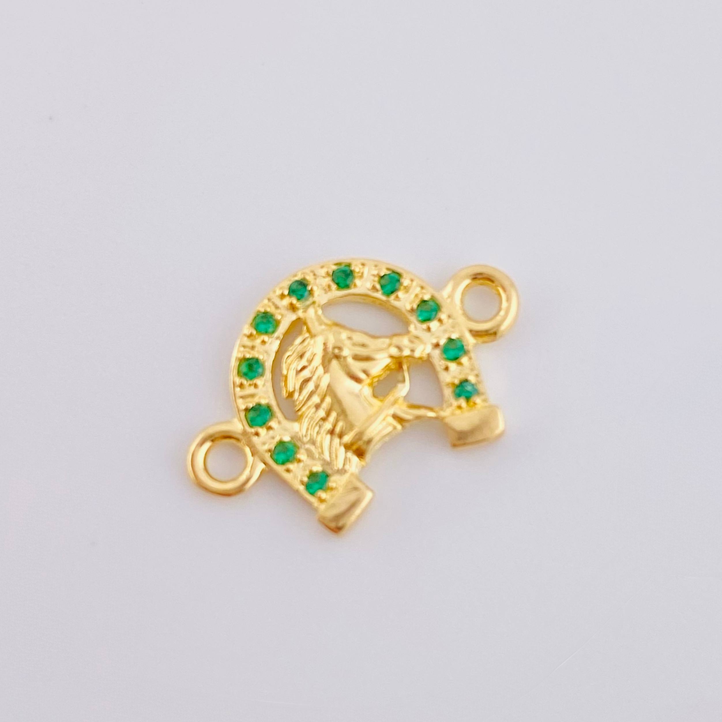 Horse Shoe Pendant 1.15 g / 3/4 in 18K Yellow Gold