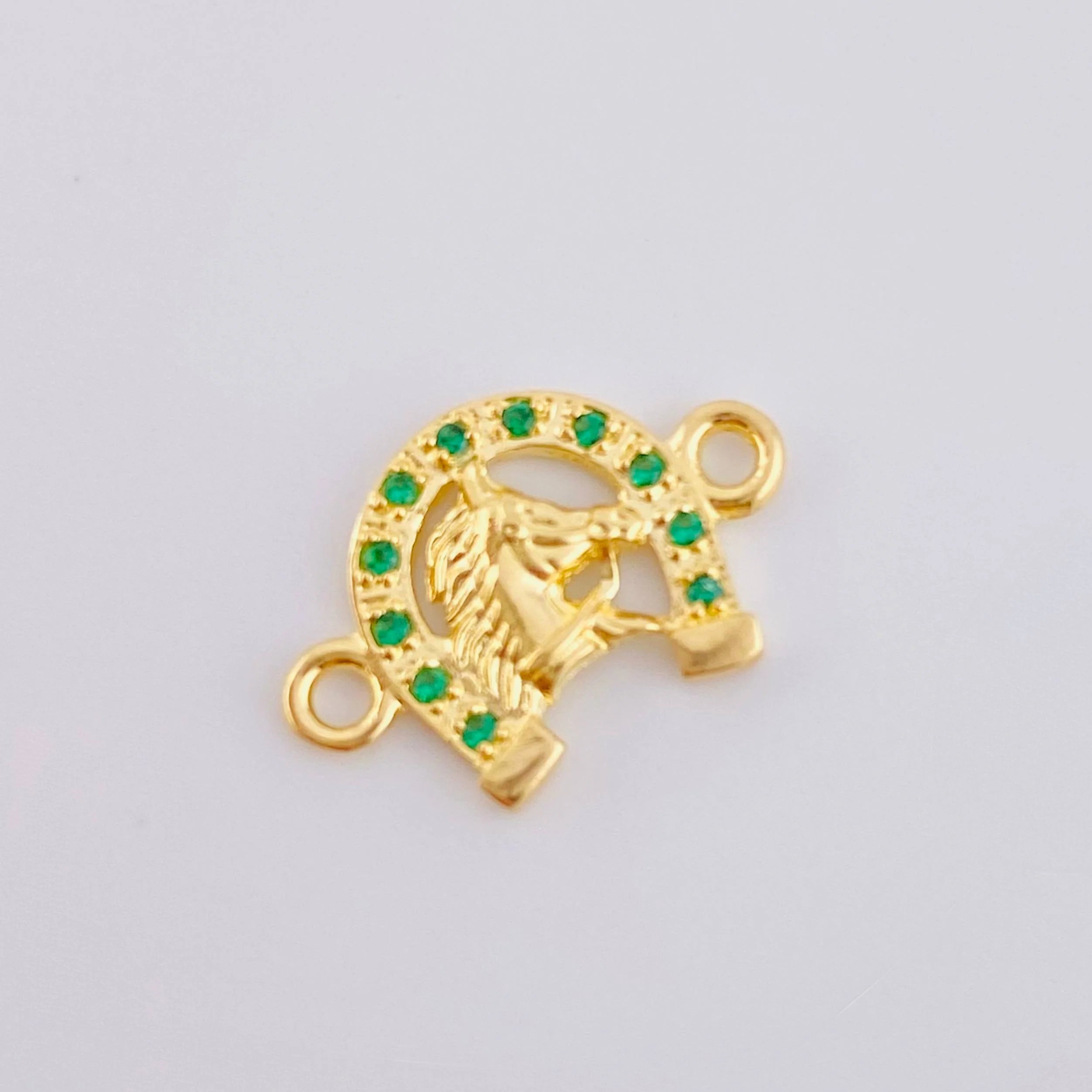Herraje Herradura Cabeza De Caballo 0.95 g / 3/4 in Oro Amarillo 18K