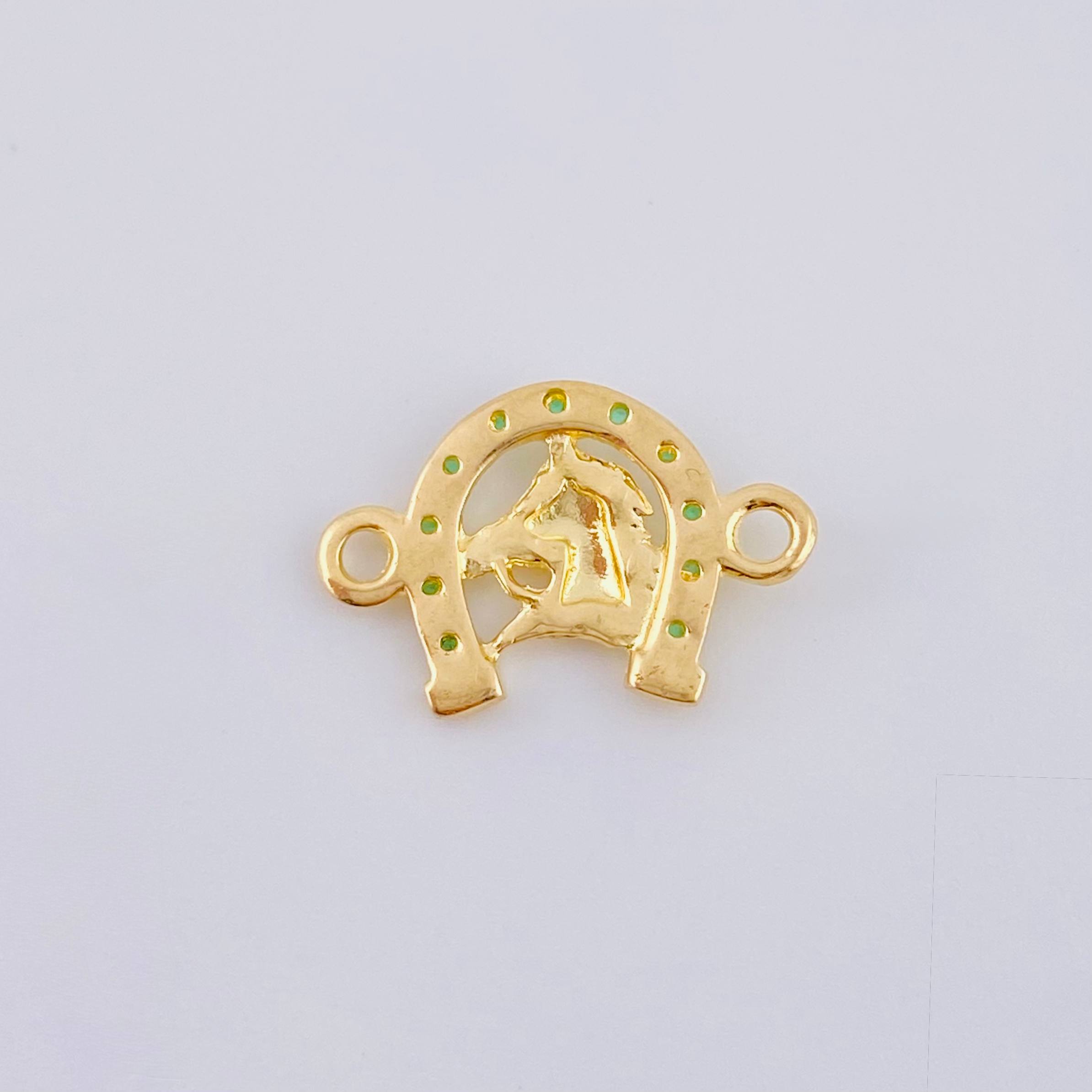 Horse Shoe Charm 1.05 g / 3/4 in 18K Yellow Gold
