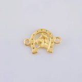 Herraje Herradura Cara De Caballo 1 g / 3/4 in Oro Amarillo 18K