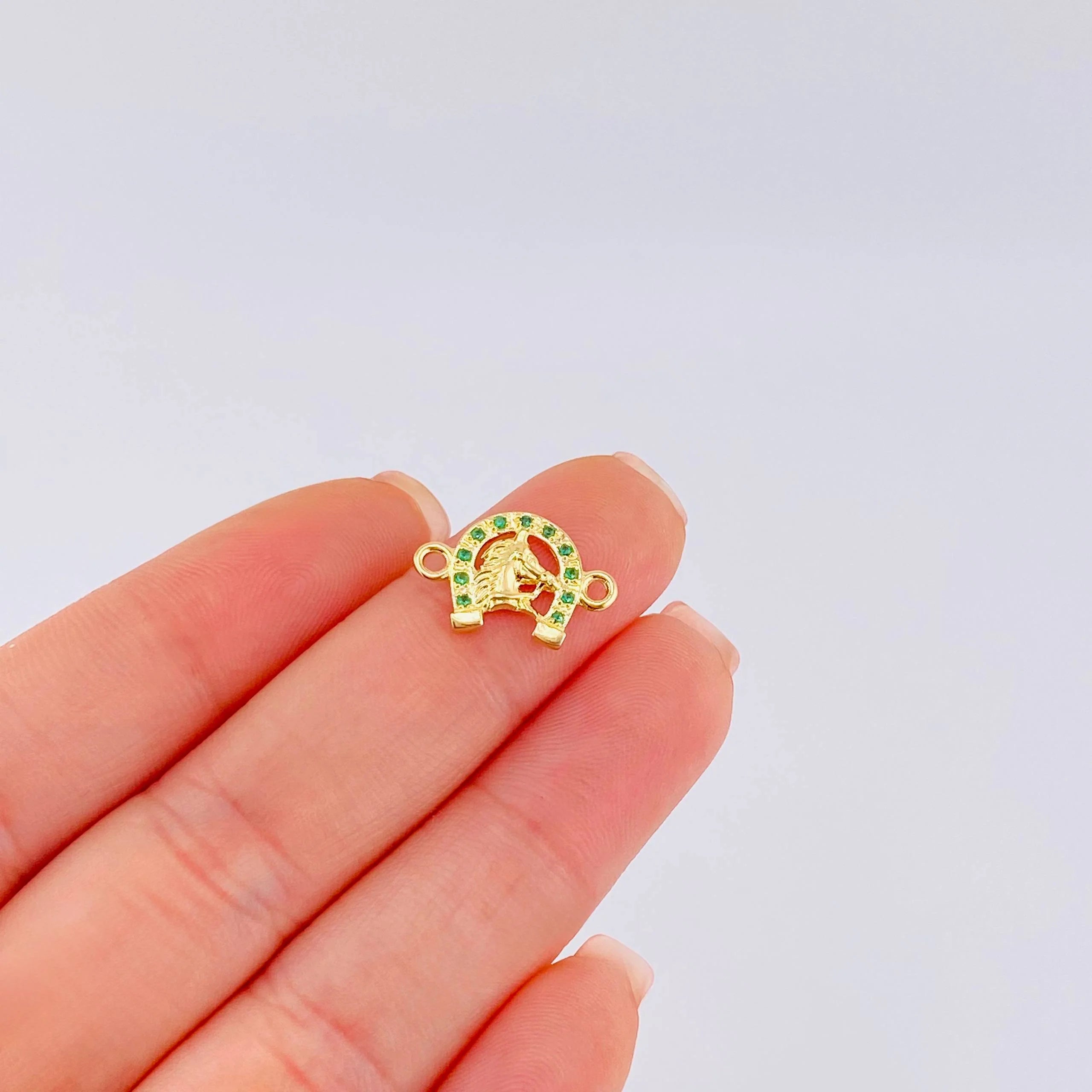 Herraje Herradura Cara De Caballo 0.95 g / 3/4 in Oro Amarillo 18K