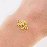Herraje Herradura Cabeza De Caballo 0.95 g / 3/4 in Oro Amarillo 18K