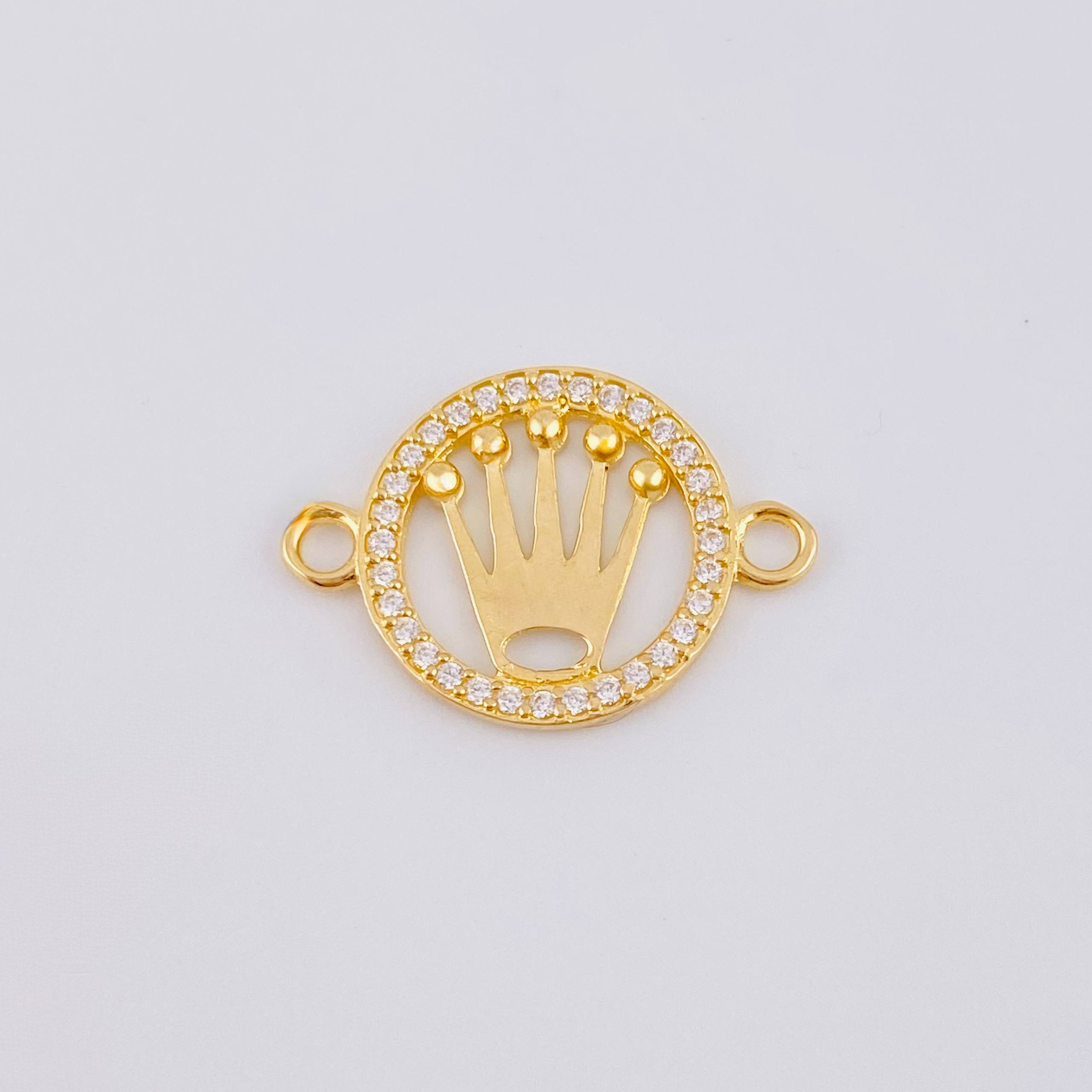 Charm Dense Circular Crown 1.05gr / 3/4 in / 18K Yellow Gold *