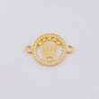 Charm Dense Circular Crown 1.05gr / 3/4 in / 18K Yellow Gold *