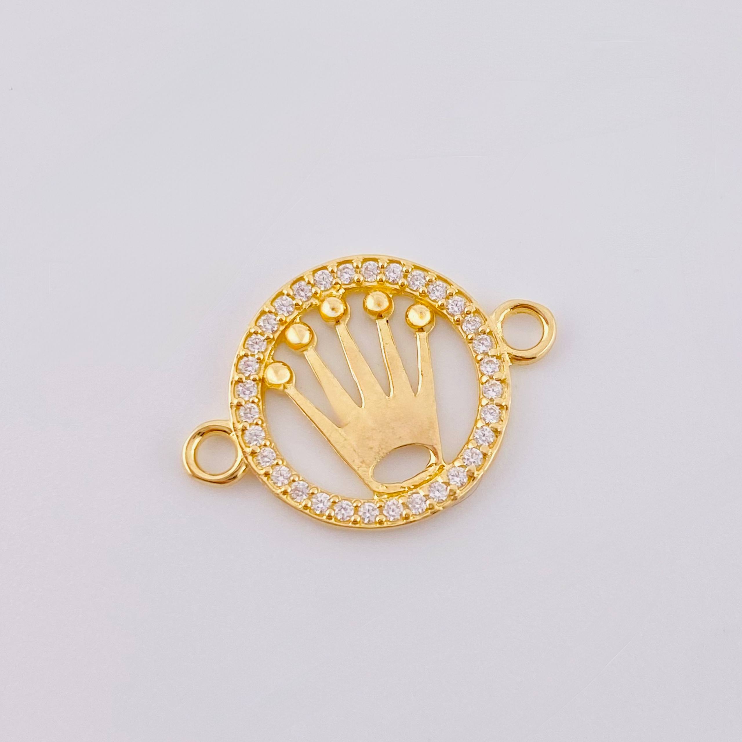 Circular Crown Charm 1.1gr / 3/4 in / Yellow Gold 18K ©