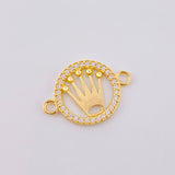 Charm Dense Circular Crown 1.05gr / 3/4 in / 18K Yellow Gold *