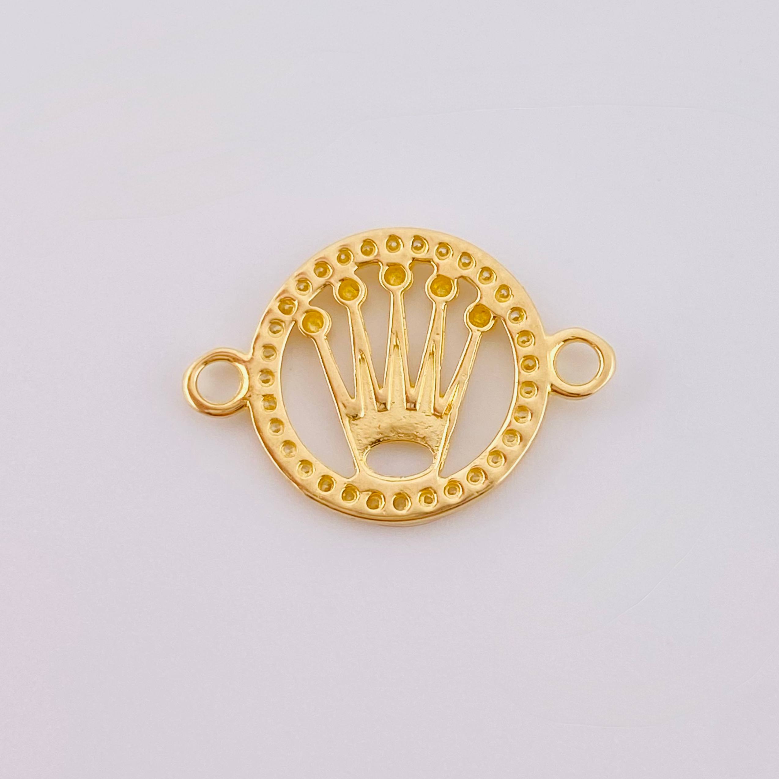 Charm Dense Circular Crown 1.05gr / 3/4 in / 18K Yellow Gold *