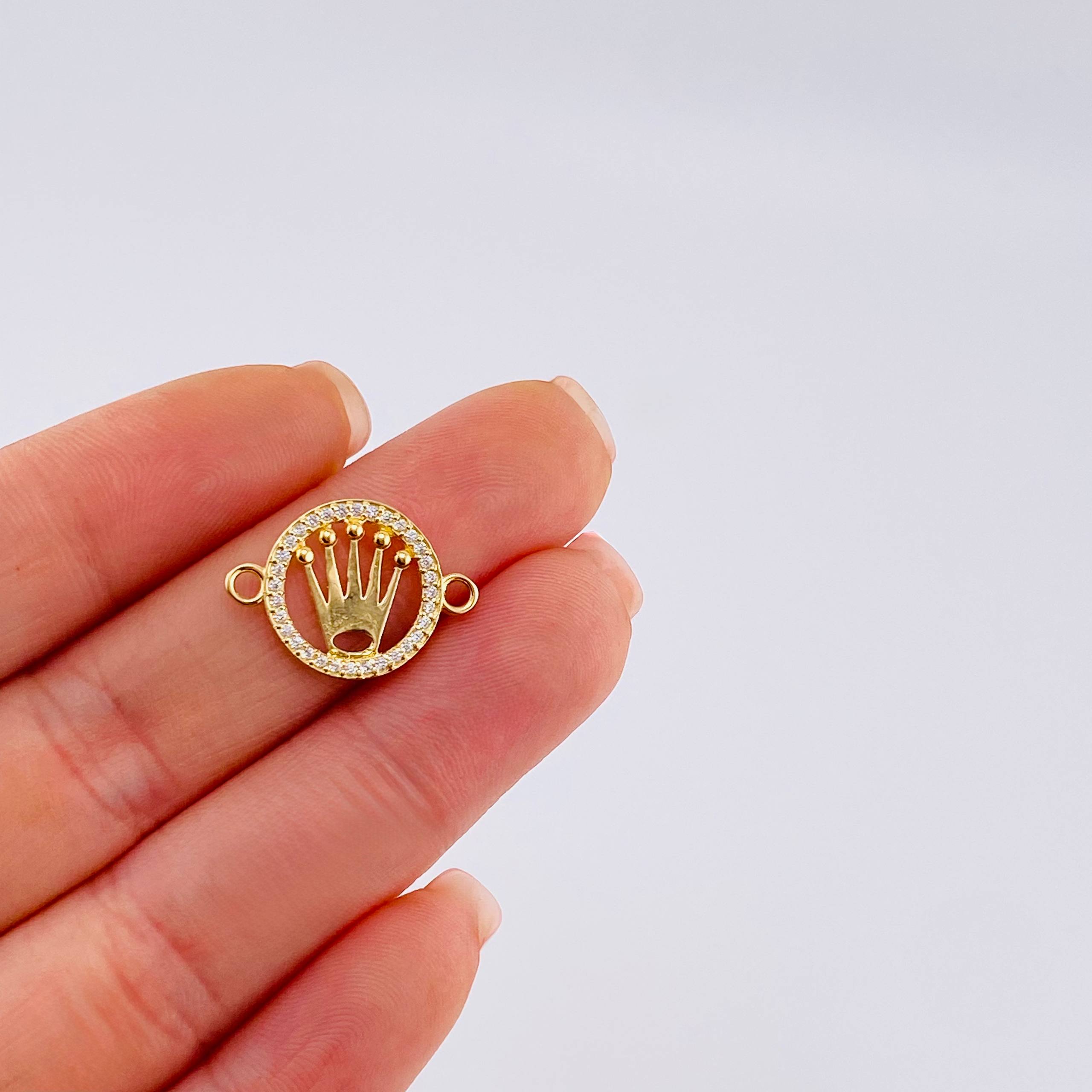 Charm Dense Circular Crown 1.05gr / 3/4 in / 18K Yellow Gold *