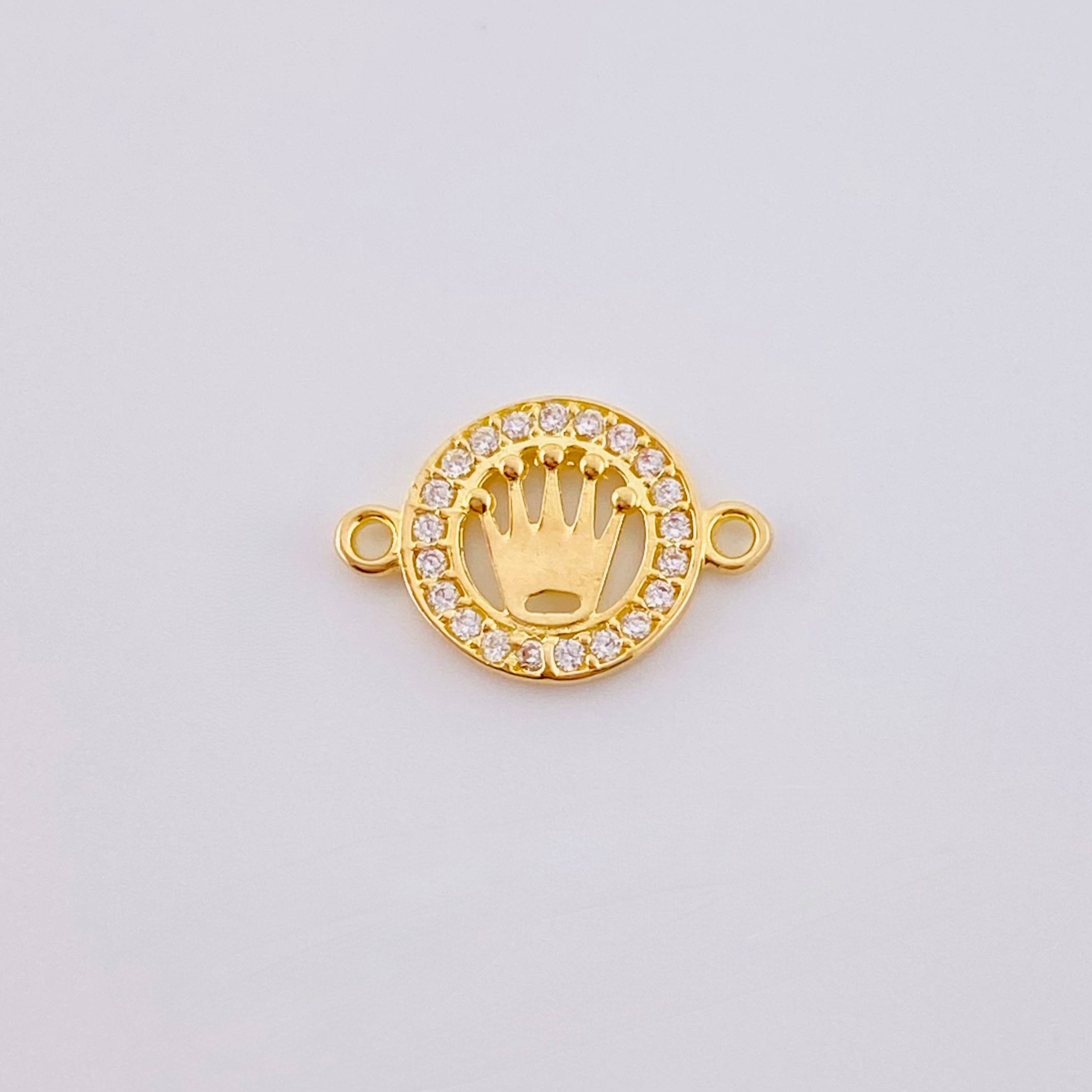 Herraje Corona Circular 0.7gr / 1/2 in / Oro Amarillo 18K ©