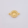 Herraje Corona Circular Tupida 0.65gr / 1/2 in / Oro Amarillo 18K *