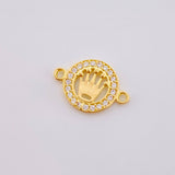 Herraje Corona Circular 0.7gr / 1/2 in / Oro Amarillo 18K ©