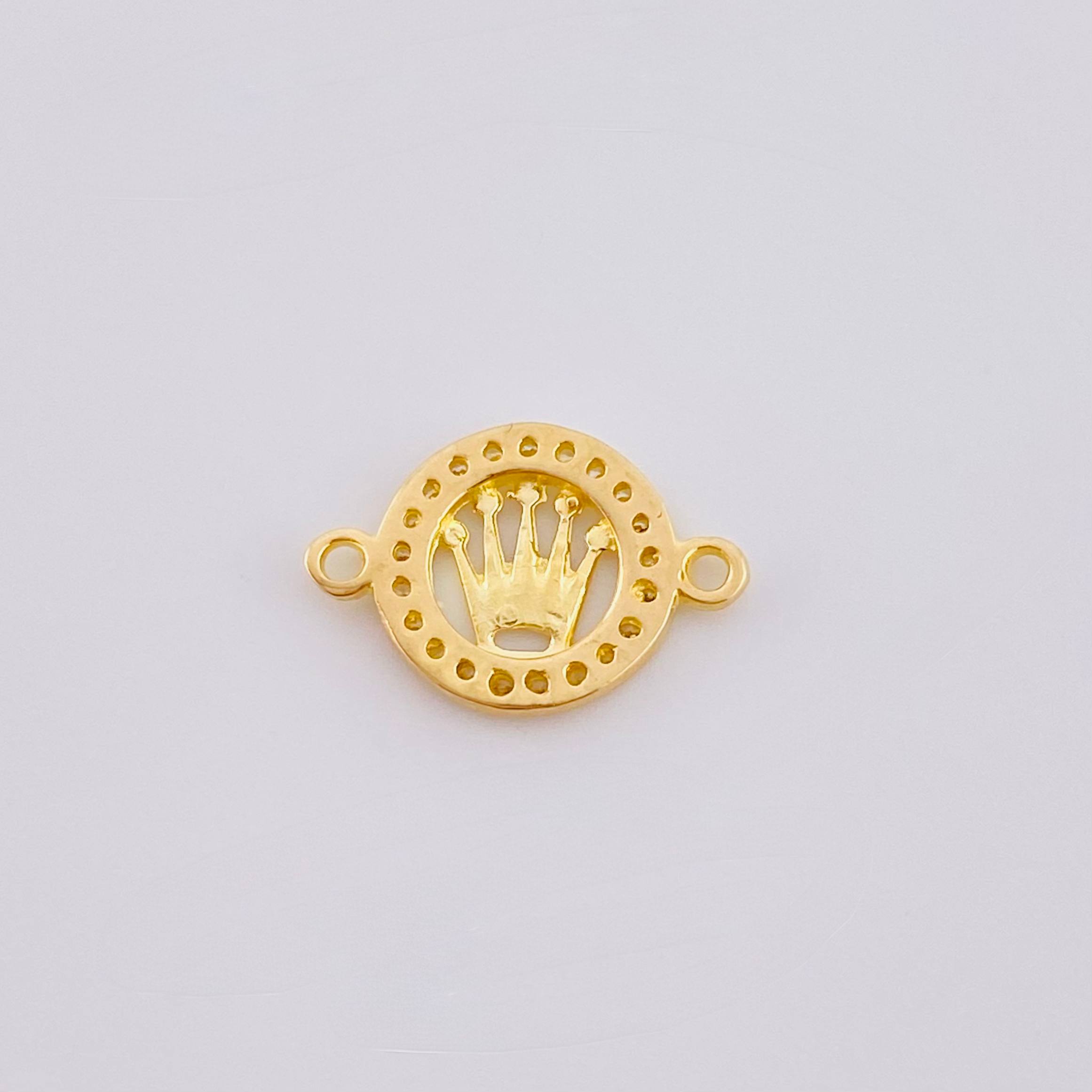 Herraje Corona Circular 0.7gr / 1/2 in / Oro Amarillo 18K ©
