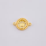 Herraje Corona Circular 0.7gr / 1/2 in / Oro Amarillo 18K ©