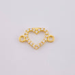 Herraje Silueta Corazón Tupida 4gr / 1/2 in / Oro Amarillo 18K ©