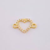 Charm Heart Silhouette 0.4gr / 1/2 in / 18K Yellow Gold *