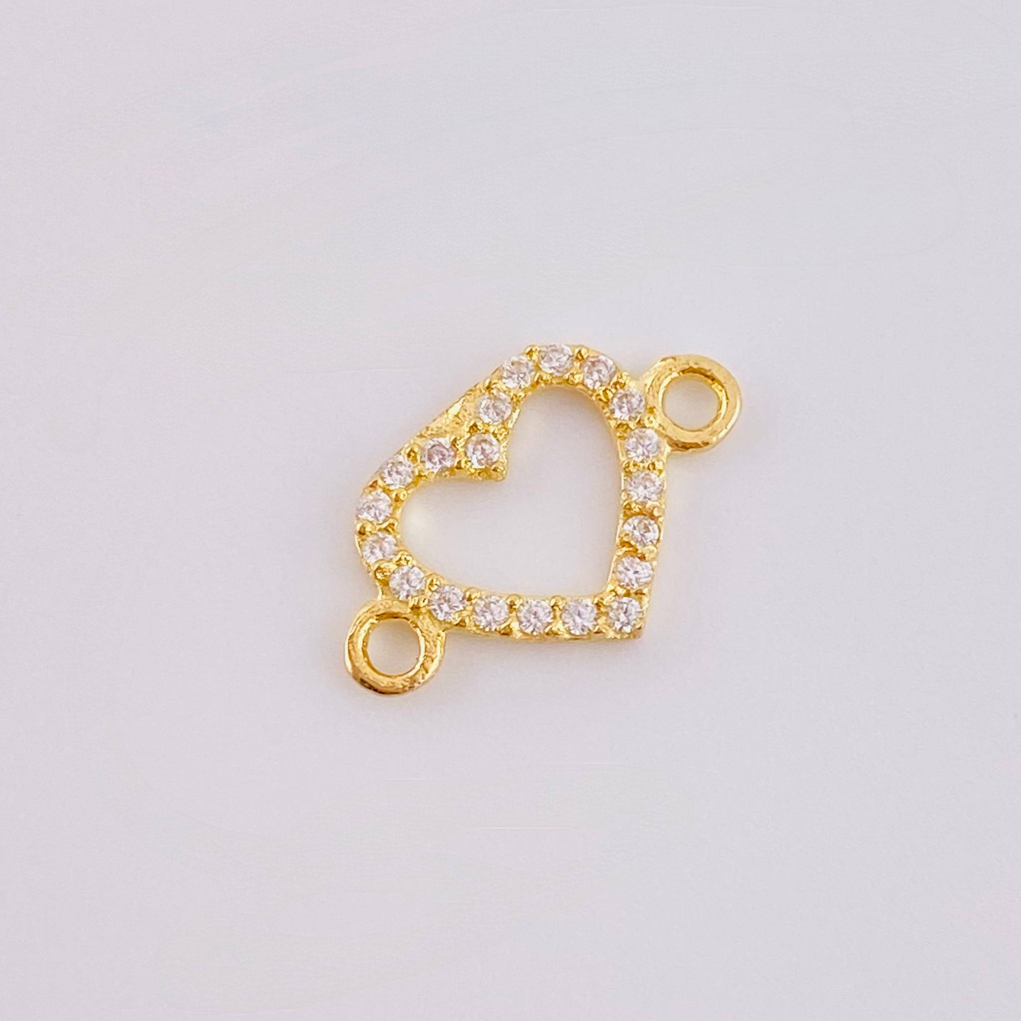 Herraje Silueta Corazón Tupida 4gr / 1/2 in / Oro Amarillo 18K ©