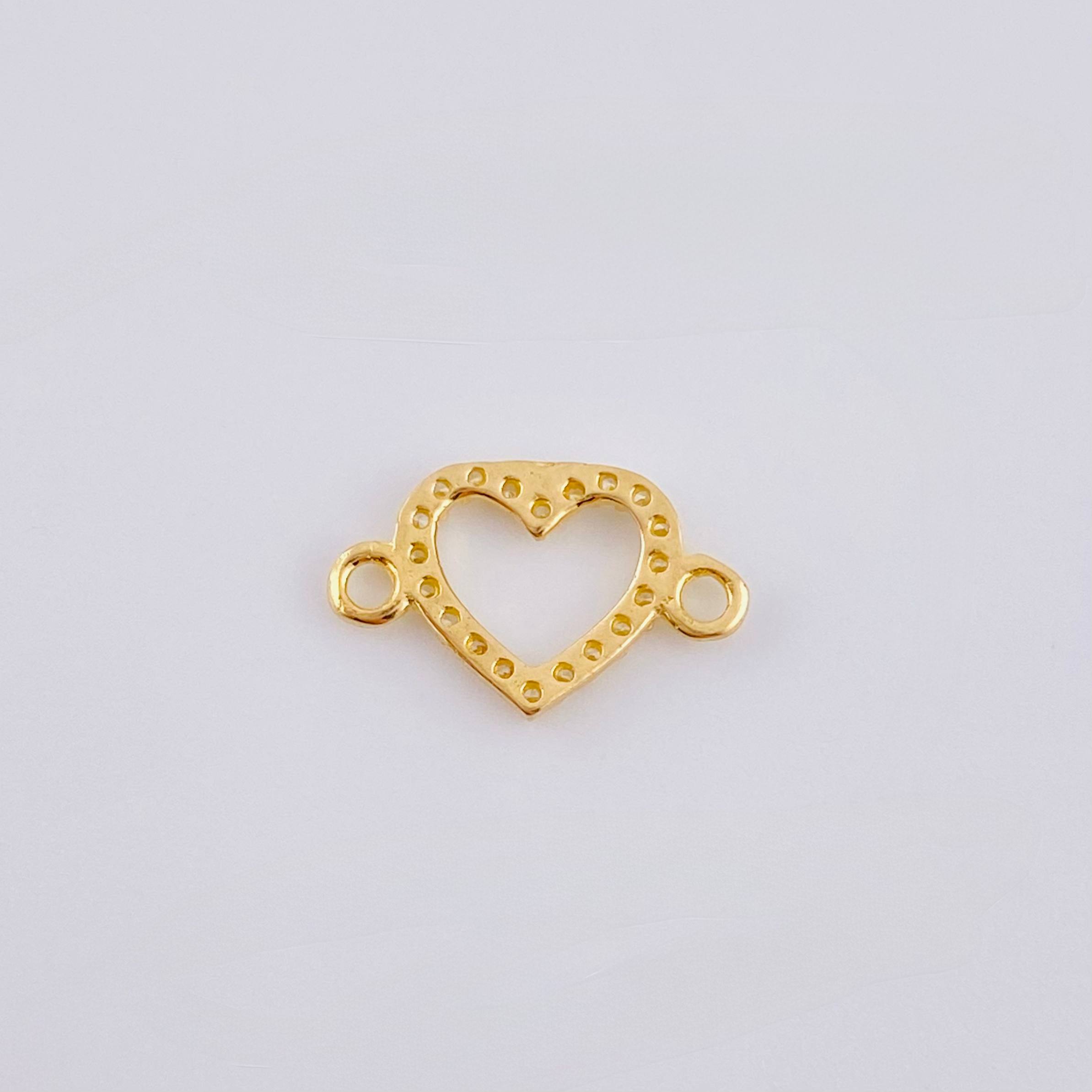 Heart Silhouette Charm 0.4 g / 1/2 in 18K Yellow Gold