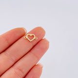 Charm Heart Silhouette 0.4gr / 1/2 in / 18K Yellow Gold *