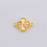 Herraje Trebol Dorado 0.7gr / 1/2 in / Oro Amarillo Nac.Esp. 18K *