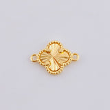 Golden Clover Charm 0.75gr / 1/2 in / Yellow Gold Nac.Esp. 18K ©