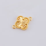 Golden Clover Charm 0.75gr / 1/2 in / Yellow Gold Nac.Esp. 18K ©