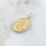 Dije Virgen Del Carmen 2gr / 3.3cm / Ovalo Bordeado Oro Amarillo 18K *