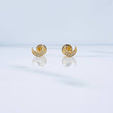 Topos Luna 0.65gr / Circones Blancos Oro Amarillo 18K &