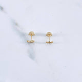 Topos Luna 0.65gr / Circones Blancos Oro Amarillo 18K &