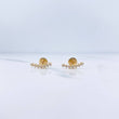 Stud Earrings Line 0.75gr / White Zircons 18K Yellow Gold &