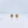 Stud Earrings Bear Earrings 0.75gr / White Zirconia 18K Yellow Gold &