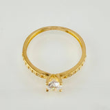 Anillo Solitario Tupido 1.5gr / T6 1/4 / Oro Amarillo 18K ©