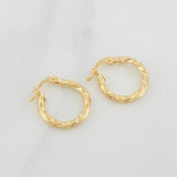 Candongas Kari 1.1 g / 3/4 in Oro Amarillo 18K