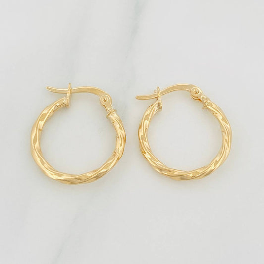 Candongas Kari 1.35 g / 3/4 in Oro Amarillo 18K