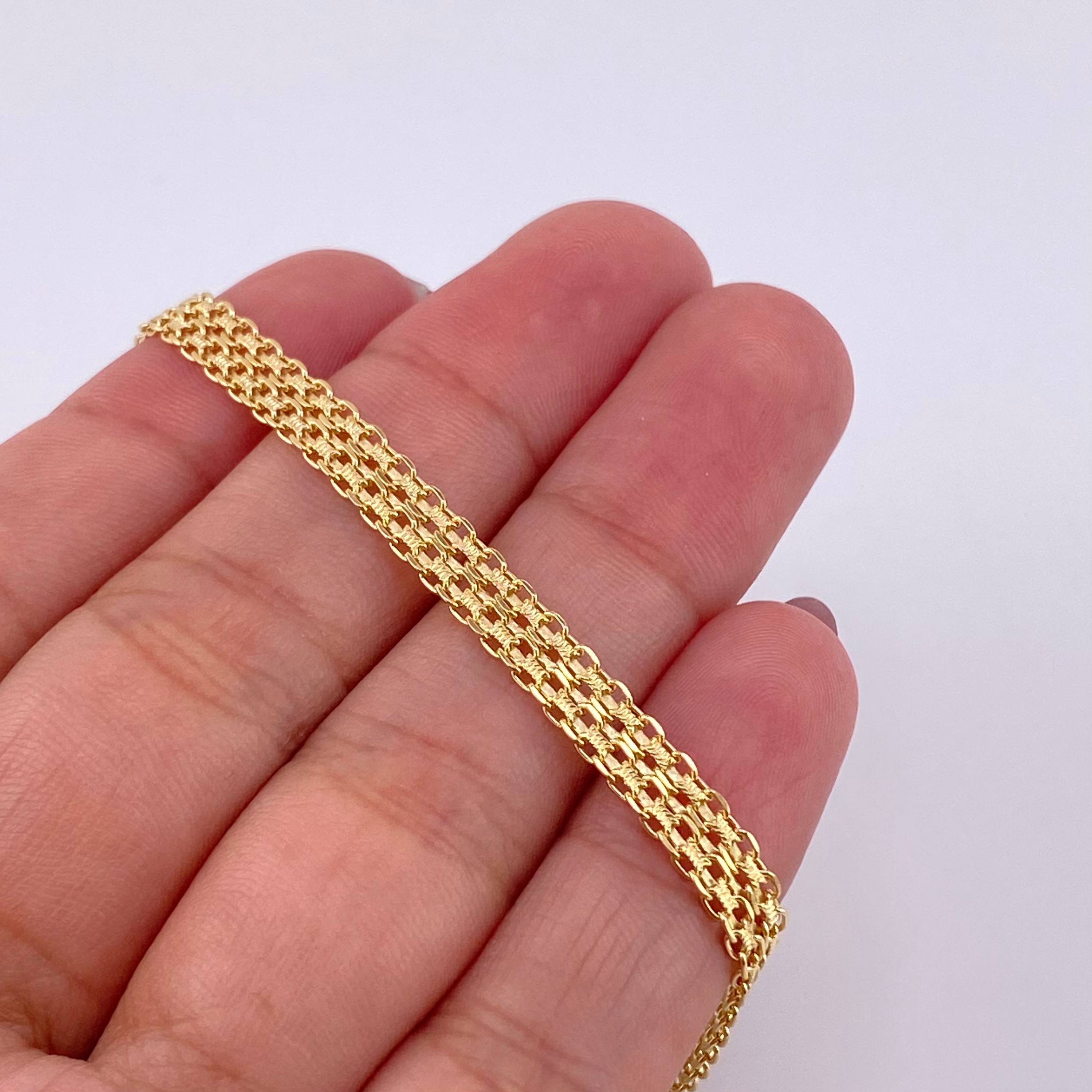 Pulso Chino 5.35g / 7 1/4 in / 4.7mm Oro Amarillo 18K