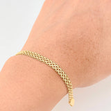 Pulso Chino 5.35g / 7 1/4 in / 4.75mm Oro Amarillo 18K